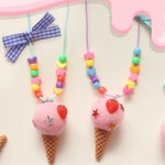 초등 딸기 아이스크림 목걸이 5P 만들기 학교 돌봄 유치원 어린이집 초4 6세 초2 : 카빌