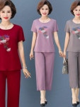 아줌마 큰옷 부인복 의상 마담 중년 할머니 줌마룩 보라색 : 하빈샵