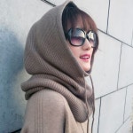 페이크넥워머 외출 여성 캐주얼 패션 니트 필수템 페이크 바라크라 : Jblack