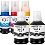 GI21 G3270 G3260 잉크 리필 병 캐논 메가탱크 G1260 G1220 G1230 G2270 G4290 G4280 프린터5팩 BK2CMY에 호환됩니다 : 정직딜