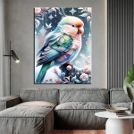 새 앵무새 그림 풀 스퀘어 라운드 페인팅 모자이크 자수 크로스 홈 데코 1. J3689-1 : 쇼핑여기다43호점