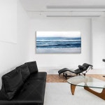 액자 풍경 꽃 페인팅 해변 유화 데코 침실용 아크릴화 화이트 벽 파도 캔버스에 홈 바다 대형 블루 텍스처 아트 : 두루두루두루팜