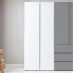 몽글 상하 2봉 행거 양복옷장 흰색장롱 800 행거옷장 : 꾸미는공간