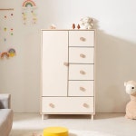 몽글 아기옷장 다리있는 행거 서랍장 5단 800 아동장 : 안나 스토리
