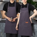 캔버스 앞치마 작업용 방수 오염 방지 미용실 공방 바리스타 앞치마 : 리빙천재