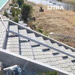 폭 200mm 자전거경사로 주문 제작 스테인리스 SUS 재질 육교 계단 시공 포함 : 유니셜