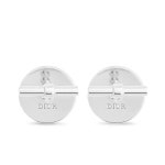 디올 CD 아이콘 은색 자개 커프스 버튼 C0208HOMST D990 : 메가클린스토어