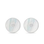 디올 CD 아이콘 은색 자개 커프스 버튼 C0208HOMST D990 : 메가클린스토어