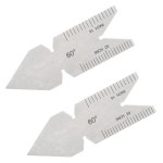 나사산 피치 측정 및 나사산 각도 비교를 위한 2pcs 중심 게이지 스테인리스 스틸 나사산 게이지 5560도 나사산 선반 절단 도구미국 60도... 