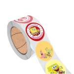 네모바지 스폰지밥 집게사장 다람이 징징이 핑핑이 피규어 키링 굿즈 500Pcs/롤 스폰지 밥 스티커 DIY 일기 노트북 수하물 스케이트 보드 낙서... 