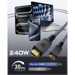 [240W] Thunderbolt 4 케이블 6FT와 호환되며, 모니터, 도킹 스테이션 등을 위해 40Gbps 데이터 동기화 및 8K/5K 지원 : KM ALL