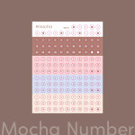 Mocha Number Sticker 덕지덕지 : 덕지덕지 dukzzi