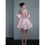 연주회 여성 파티 피로연 칵테일 이브닝 미니드레스 분홍색 S : OKLM SELLER