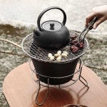 숯불 스토브 야외 캠핑 옥수수 고구마 굽는 기계 차 A : 카우무역