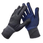 라텍스 도트 장갑 블랙 L 2개 공사용 현장용장갑 작업용장갑 안전장갑 현장 작업장갑 작업 : 로렐하우스