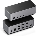 Satechi Triple 4K 도킹 스테이션, USB C 도킹 스테이션 14 in 1, 100W PD, 2 DisplayPort, 3 HDMI, 4 USB C, USB-A, 기가 : 제이와이즈... 