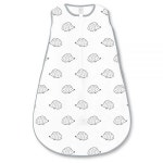 스와들디자인 SwaddleDesigns 마이크로플리스 침낭, 고슴도치, 블랙, 스몰, 0-6개월, 양방향 지퍼가 달린 웨어러블 담요 : 위티월드