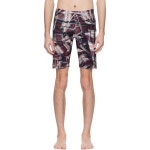 비비안웨스트우드 레드 블랙 드레이프 타탄 핏 수영 반바지 8101000M J0099 SS25-H401 251314M208011 : 페칭