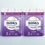 크리넥스 3겹 순수소프트 화장지 37m 24롤 2개 화장실 두루마리 휴지 : 장수동락