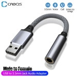 USB 외부 사운드 카드 3.5mm 잭 여성 오디오 어댑터 헤드폰 마이크 사운드 어댑터 PC 노트북 USB 3.5mm 오디오 케이블 : 와이드다이렉트샵