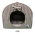도그피아 원통하우스 브라운 강아지방석 : 초록포대