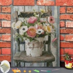 크로스 자수 키트 고민 빈티지 벤치 꽃 스타일 스레드 드로잉 바느질 카운트 캔버스 인쇄 1. H6604 : 시므네40호점