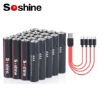 Soshine 1.5V 600mWh USB 리튬 이온 Aaa 배터리 AAA 충전식 배터리 3A 1.5Volt 리튬 배터리 장난감 카메라 손전등 시계 : 스마트셀렉샵스