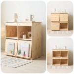 플랩도어 위로여는수납장 낮은 원목장 2단 800 : 지푸라기몰