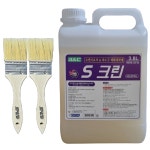 S크린 3.8L 요석제거제 화장실청소세제 뇨석제거제 S크린 강력변기청소세제 태영바이오켐 작업붓 : 월드블루