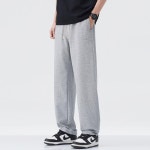 남자바지 여름 슬림 얇은 루즈핏 일자 두꺼운 캐주얼 니트 스웨트팬츠 : 웨일테일 앙스