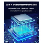 랜허브 Terow 1 2 RJ45 기가비트 이더넷 스위치 분배기 네트워크 케이블 선택기 유형 C PC 노트북 TV 박스 라우터 용 미니 : 백억부자할미