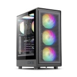 컴퓨터존 DARKFLASH DRX50 MESH RGB 강화유리 블랙 (미들타워) : 컴퓨터 존