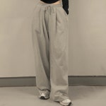 [에이치유/핀턱와이드팬츠/하체커버/밴딩팬츠/편한팬츠/꾸안꾸룩] 포레 핀턱 와이드 팬츠 PT : 에이치유-