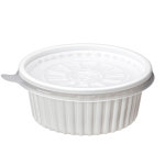 1000개 국밥 칼국수 냉면 포장 깊은 일회용 원형 용기 (백색) : 오유팩