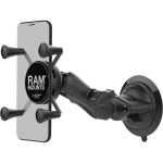 RAM 차량 앞유리용 중간 암이 장착된 트위스트 잠금 흡입 컵 베이스 RAP-B-166-UN7U X-Grip 휴대폰 마운트 장착 : LA허니타운