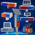 LED경광등 태양광조명 비상경고등 충전 야간점멸등 조명 건설 : 차이나판다01