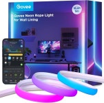 Govee 고비 면발광 LED바 네온 로프 조명, 벽면 라인 Matter 지원, 알렉사구글 연동, 5M RGBIC 스트립, 앱 제어, 음악 동기화, 거실침실 M6... 