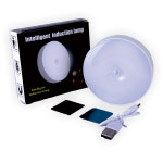 2in1 충전식 무타공센서등 무선 원형 LED 동작감지 센서등 모션감지 현관조명 랜턴 겸용 : 꾹샵