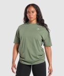 Gymshark 짐샤크 어댑트 카모 그래픽 오버사이즈 탑 포스 그린 : SPORTICA