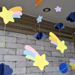 별똥별 우주 모빌 세트 어린이집 유치원 카페 초등학교 천장장식 봄 여름 가을 겨울 : 라엘스마트툴