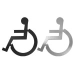 장애인구역 안내 메탈 표지판블랙 : 만석꿈