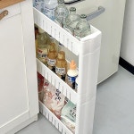 틈새 수납장 좁은 트롤리 공간 주방 수납 정리 선반 슬림 냉장고 트레이 세탁실 : 광해몰