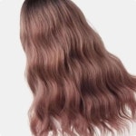 UZ 헤어미용 헤어가발 미용용품 아줌마가발 여자통가발 물결펌 긴머리 통가발 애쉬핑크 : 우주모아몰