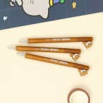 지워지는볼펜 필기구 핑크풋 피규어 볼펜 필기 도구 지워지는 0.5MM 문구 지우개 : 똘복몰