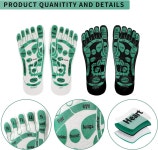 Vspek 브이 스펙 손지압기 지압 발 마사지 양말 세트 - 발가락 분리형, 여성 피로  M3 2개 : 민코티니