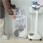 신혼 필수 메쉬 빨래 바구니 접이식 세탁 망 : 유림수예