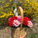 카네이션 모루꽃바구니 만들기 꽃다발 어버이날 DIY 스승의날 성묘 태교 돌봄 문화센터 : 뽀몽샵