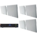 절약 번들 JBL VMA1120 상용레스토랑 120W 70V 블루투스 믹서앰프 3 쌍의 SLP12TWH 세련된 로우 프로파일 월 마운트 3인치 상 : 기린타투샵