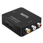 AV 3RCA CVBs 컴포지트 비디오 오디오 컨버터 어댑터 TV 스틱 Roku Chromecast PC 노트북 X HDTV DVD-블랙 58499 : MOA해외마켓 18th