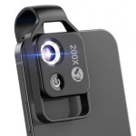 스마트폰 현미경 200배 확대 실험용 고등학교 교구 : 열심히네트웍스